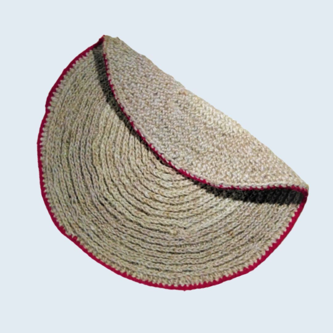 Classic Handcrafted Jute doormat Red Border — use & care