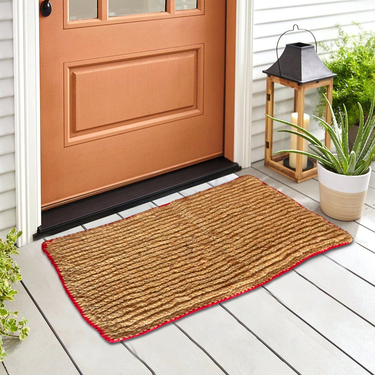 Red Square Door Mat L — hero shot