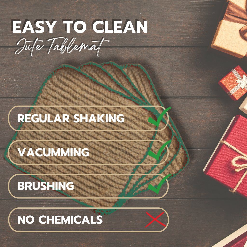 Classic Handcrafted Jute doormat Green Border — use & care
