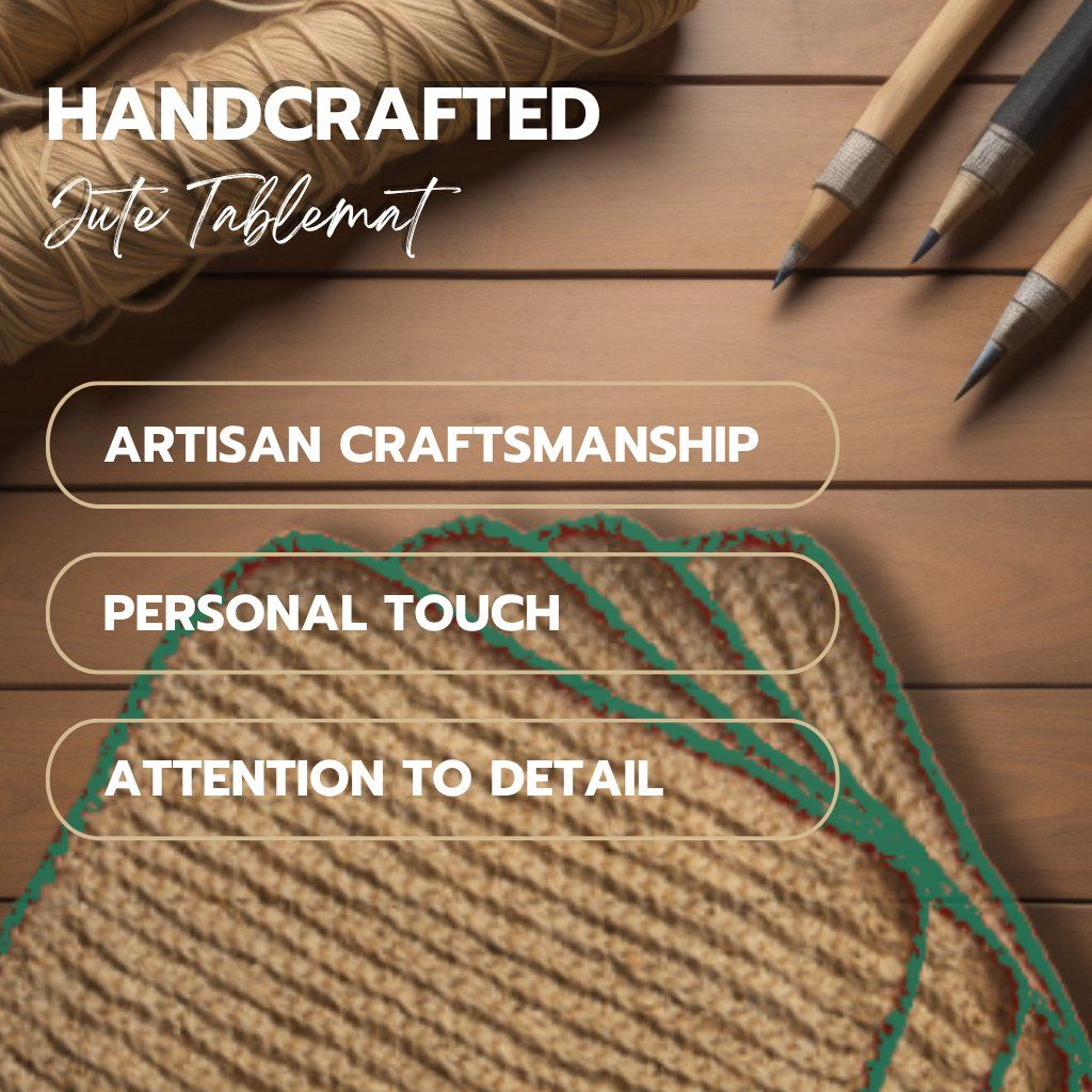 Classic Handcrafted Jute doormat Green Border — hero