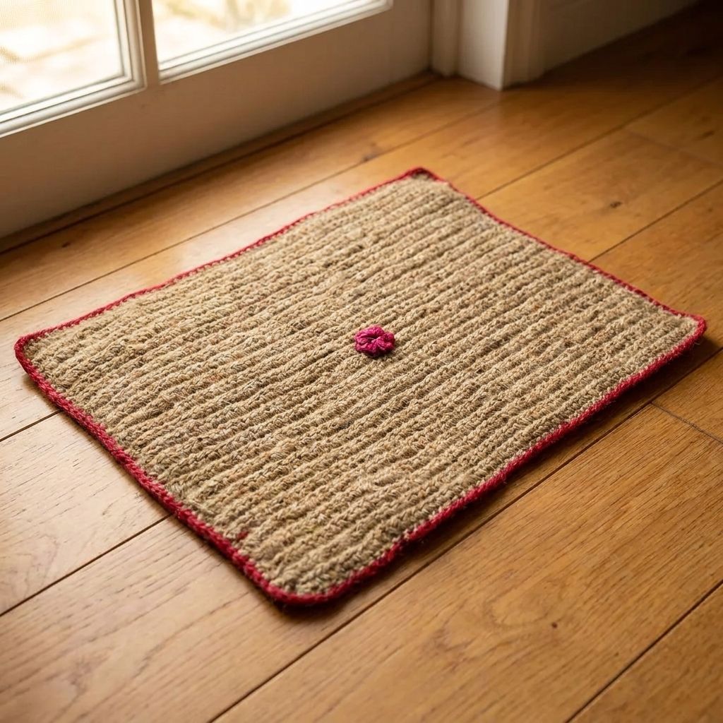 Red Square Door Mat M — hero shot