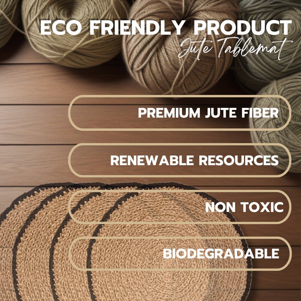 Jute-Round-Table-Mat-Black — feature close-up