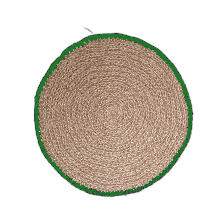 Premium Handcrafted Jute door mat Green Border  Medium — hero