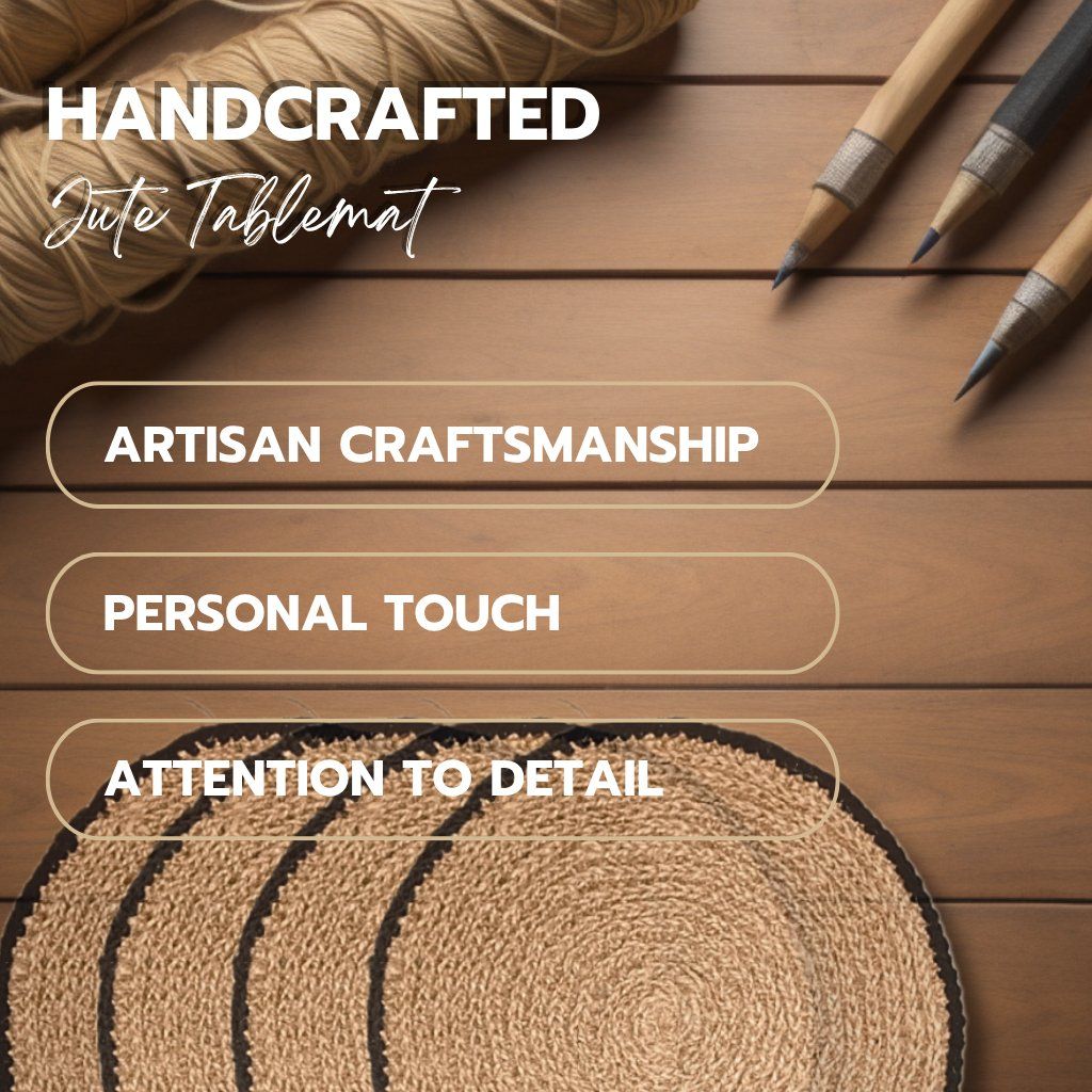 Jute-Round-Table-Mat-Black — use & care