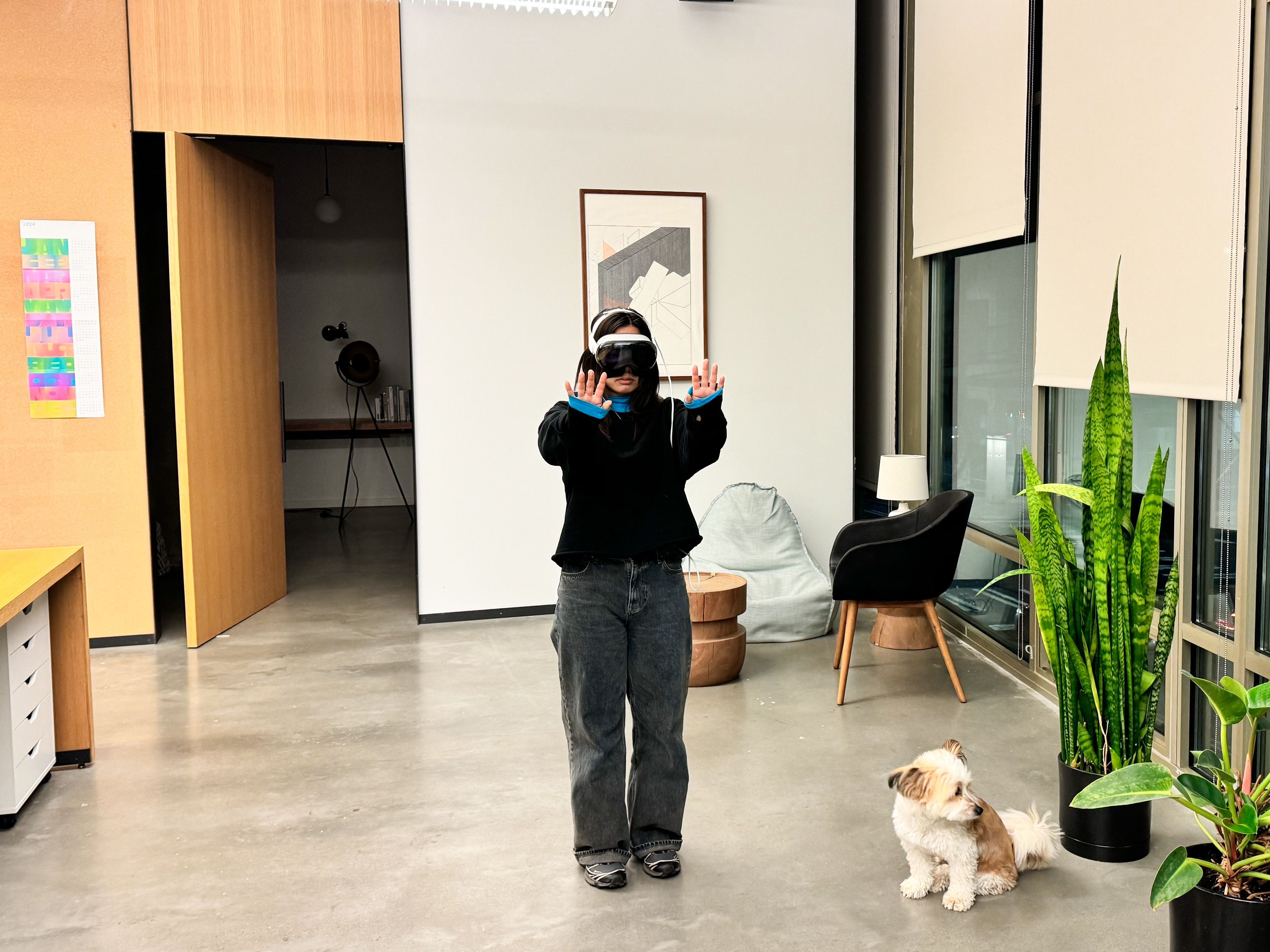 Woman using AR