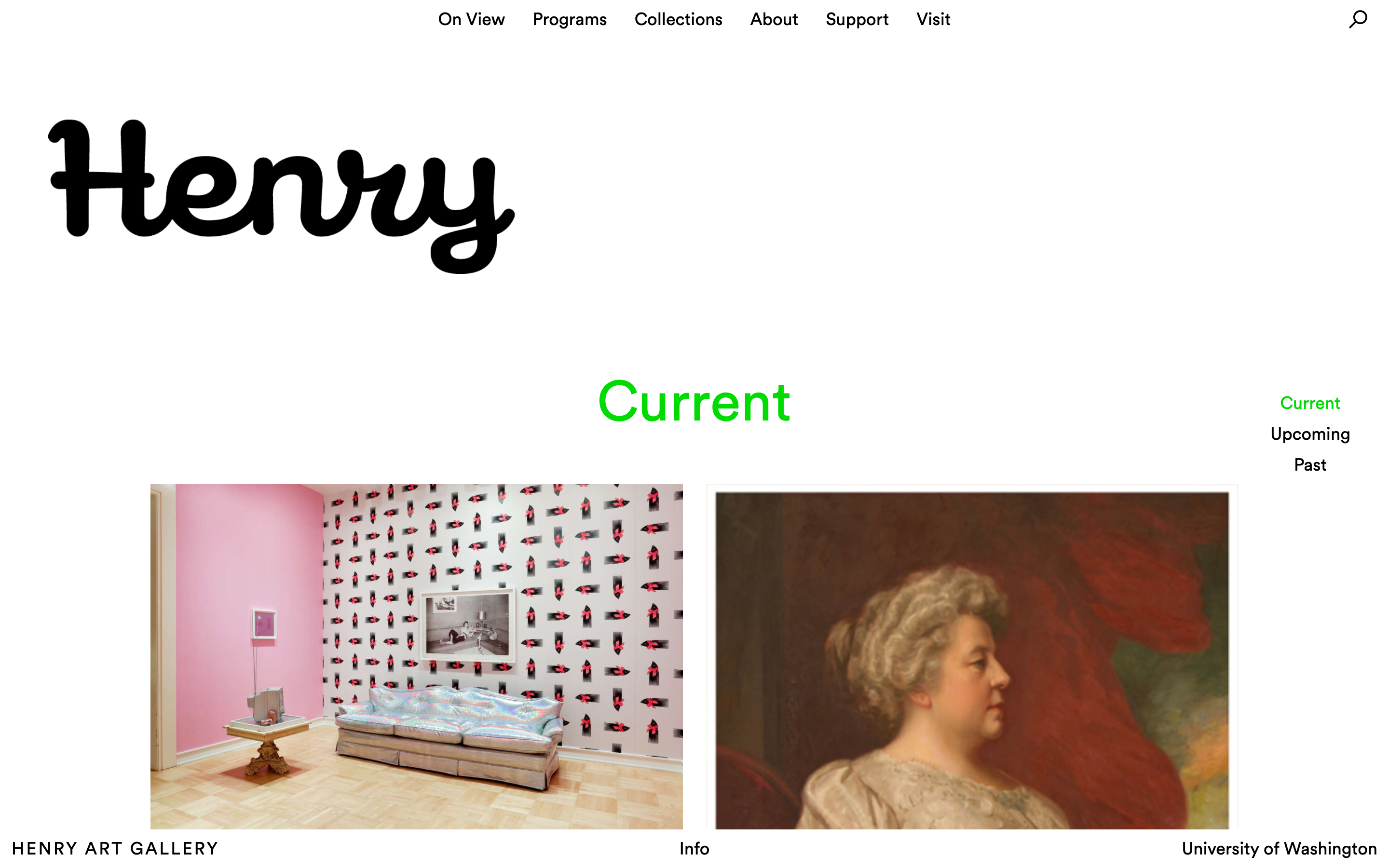 The Henry Art Gallery Website: Current Work
