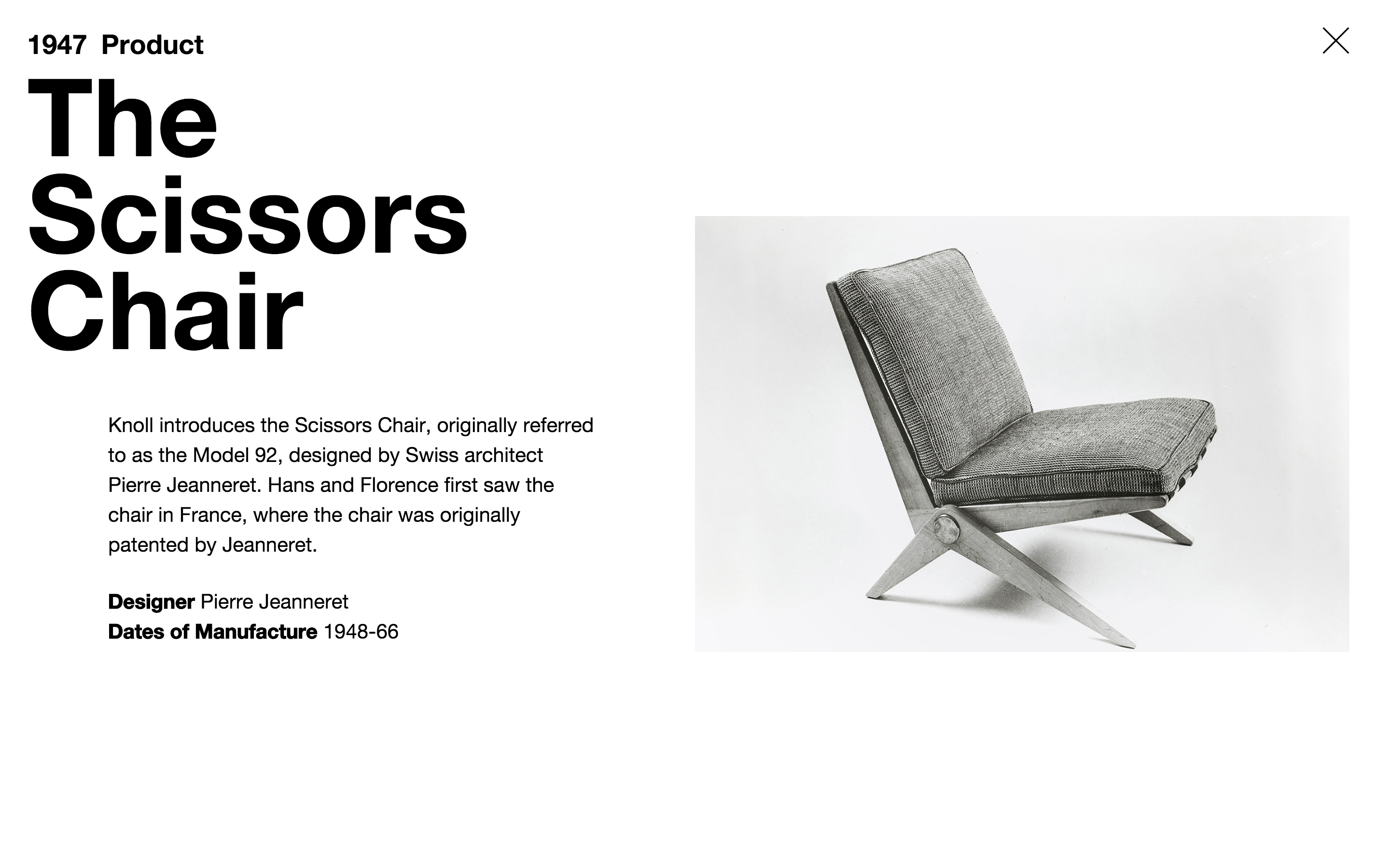 Knoll Archive: Scissors Chair