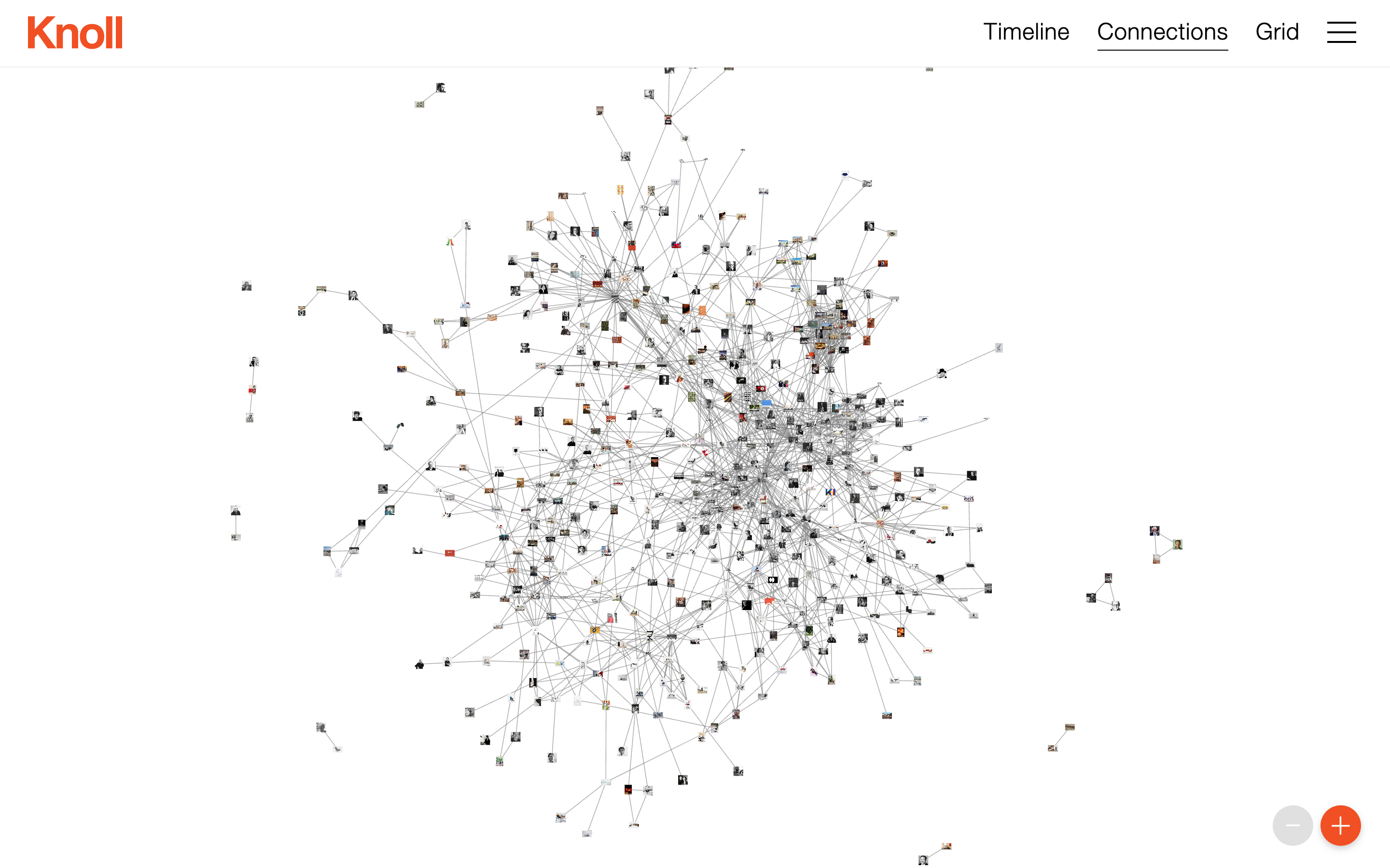 Knoll Interactive Archive: Knowledge Graph View