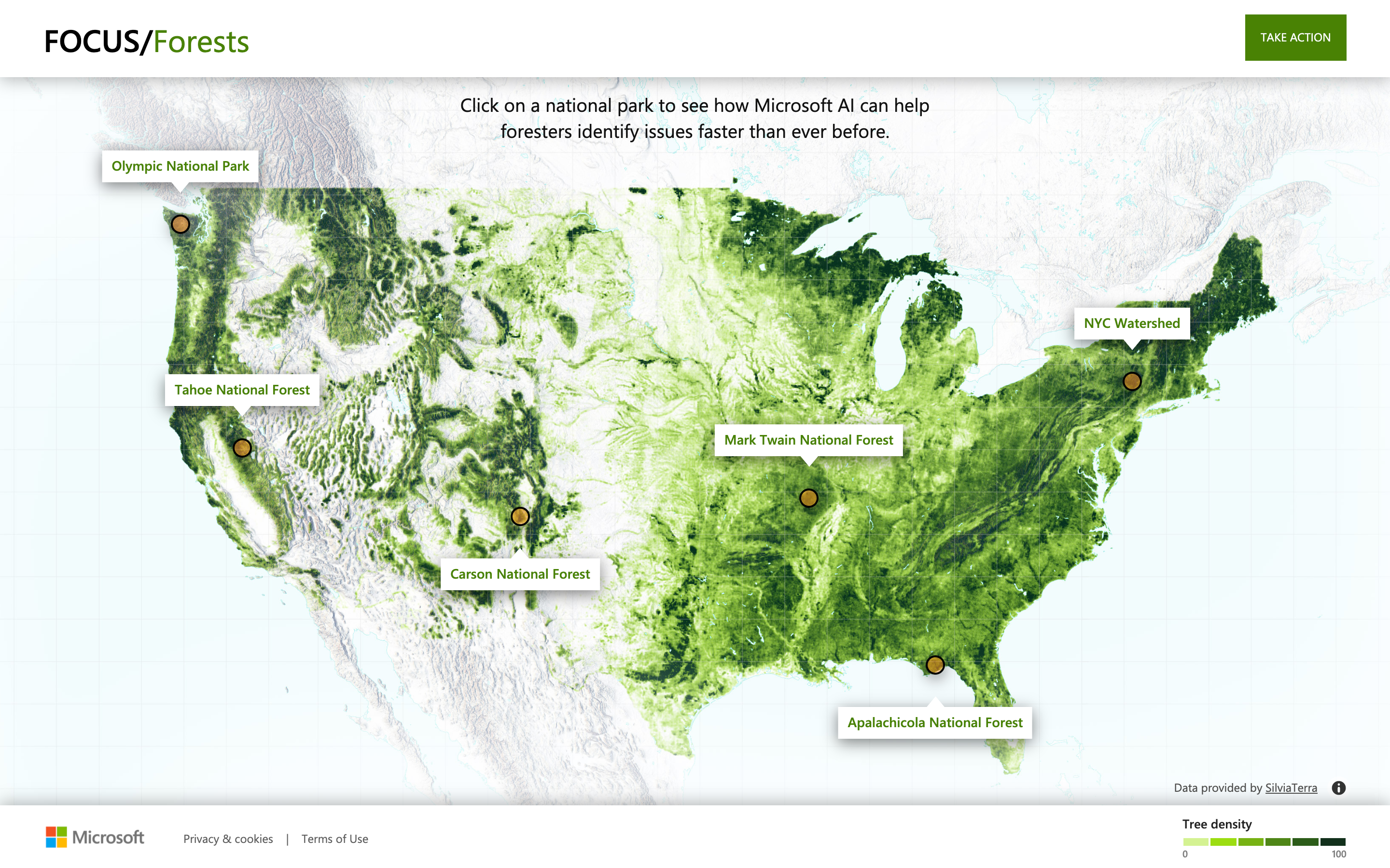 FOCUS/Forests Website, US Map View
