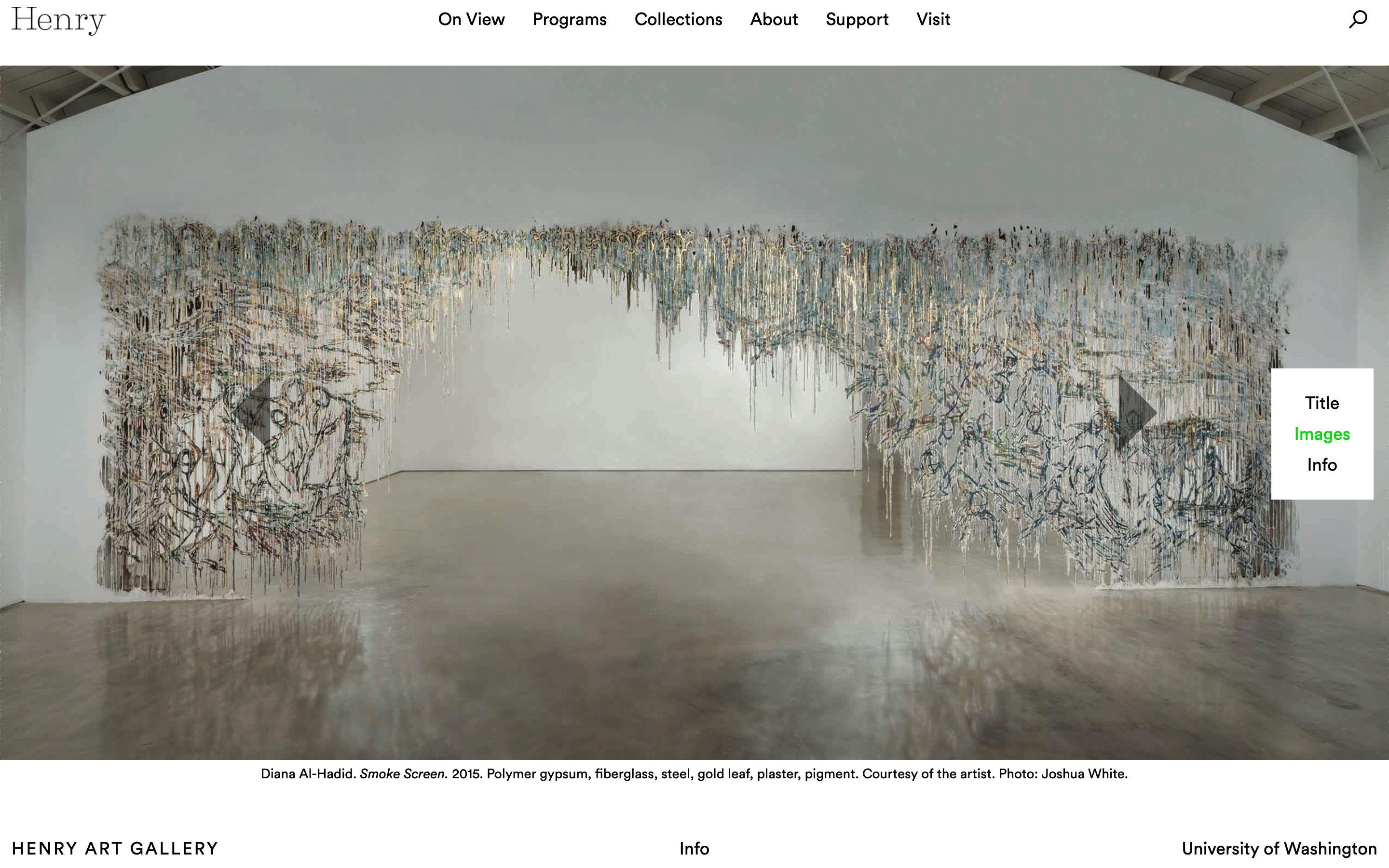 The Henry Art Gallery Website: Exhibition