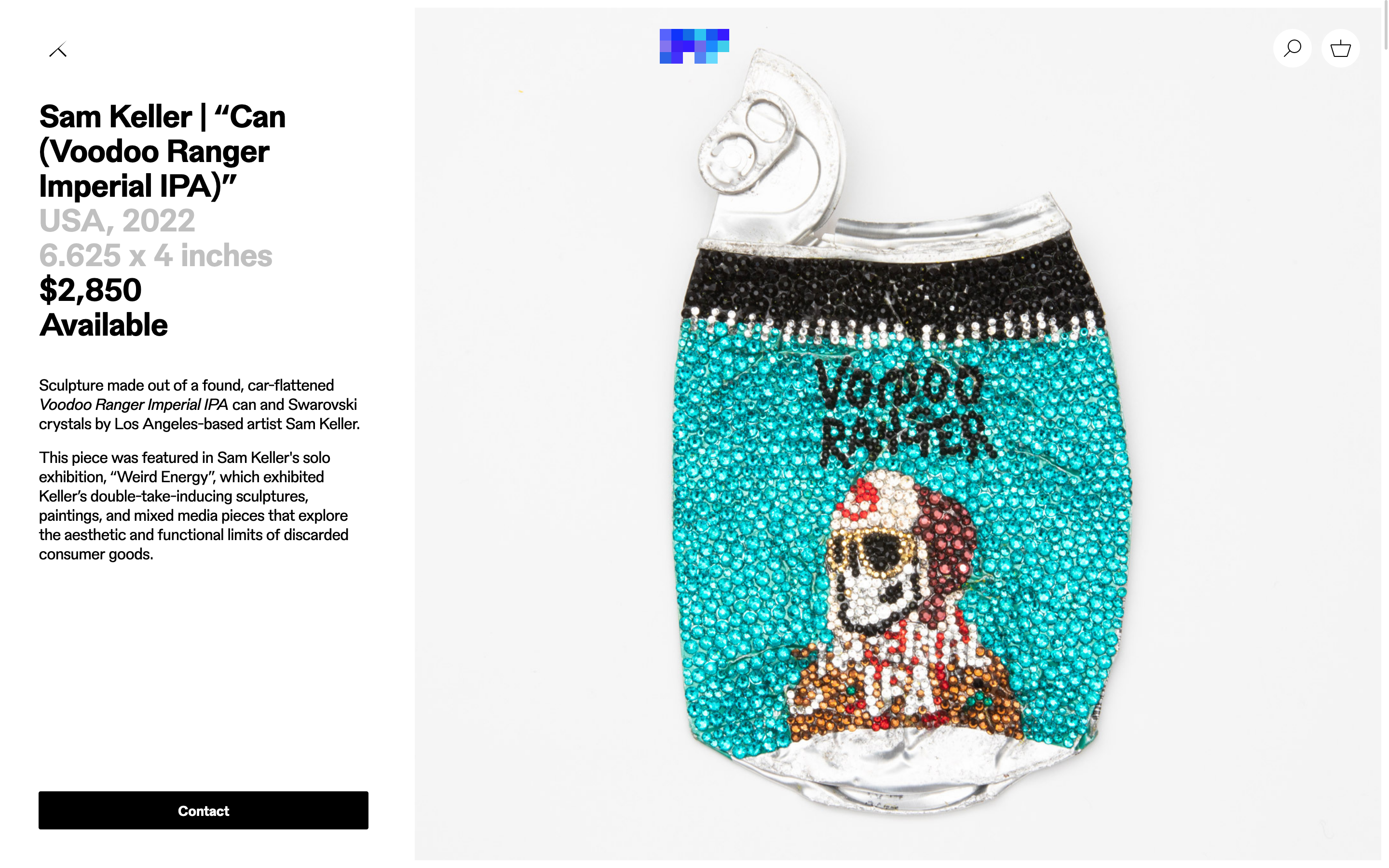 Patrick Parrish Gallery Website: Collection View, Individual Piece
