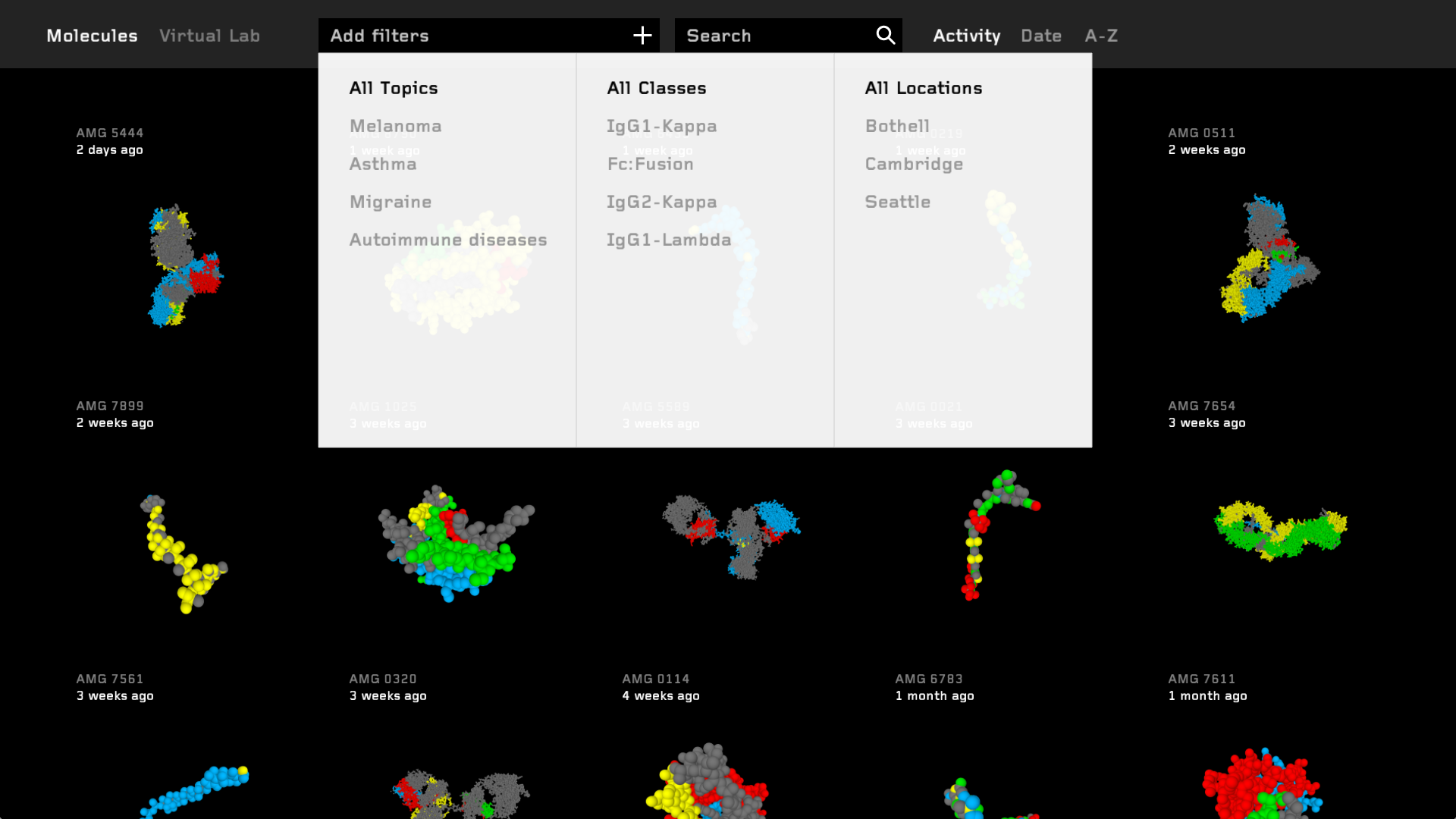 Amgen Atlas Filter View