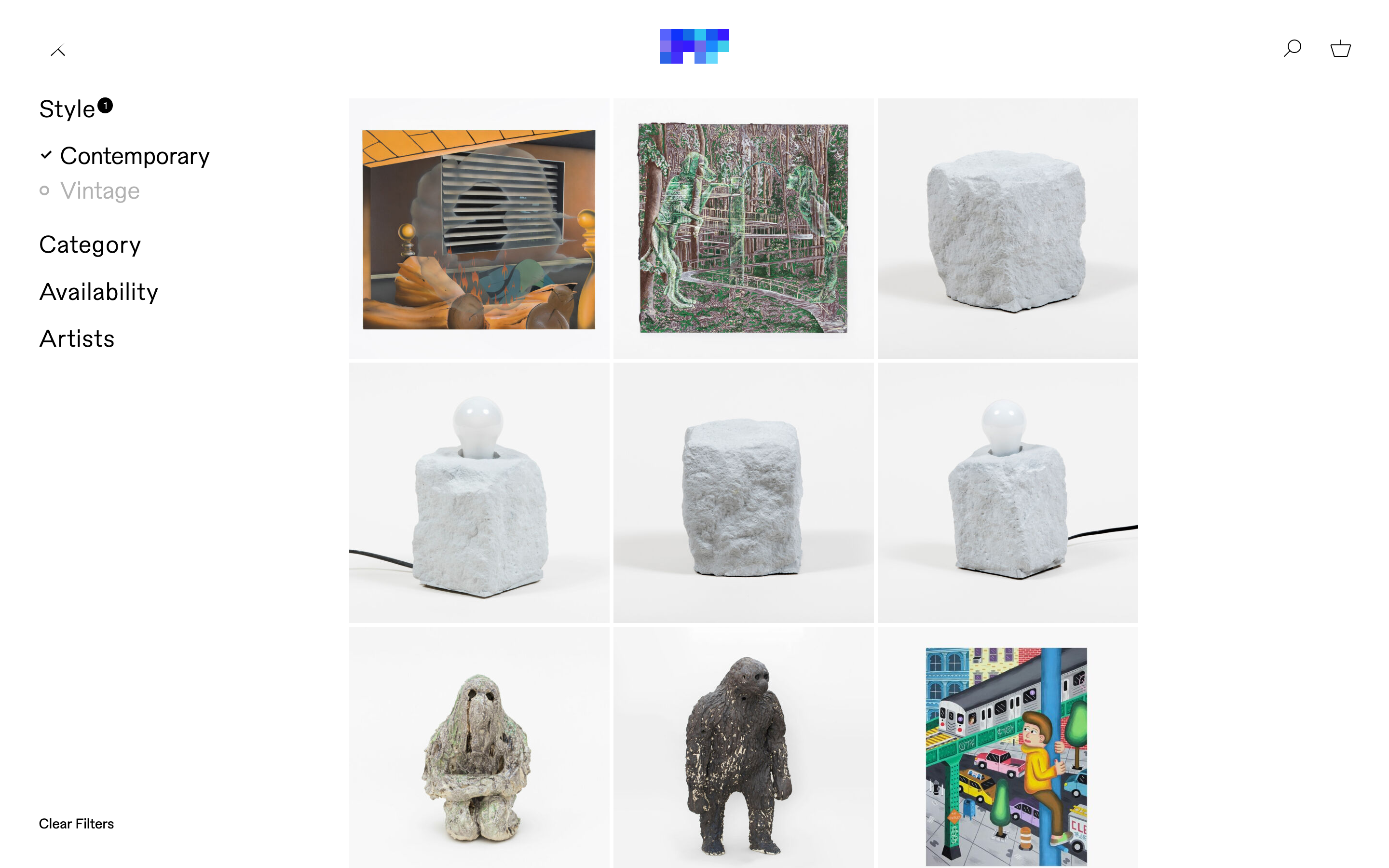 Patrick Parrish Gallery Website: Filter