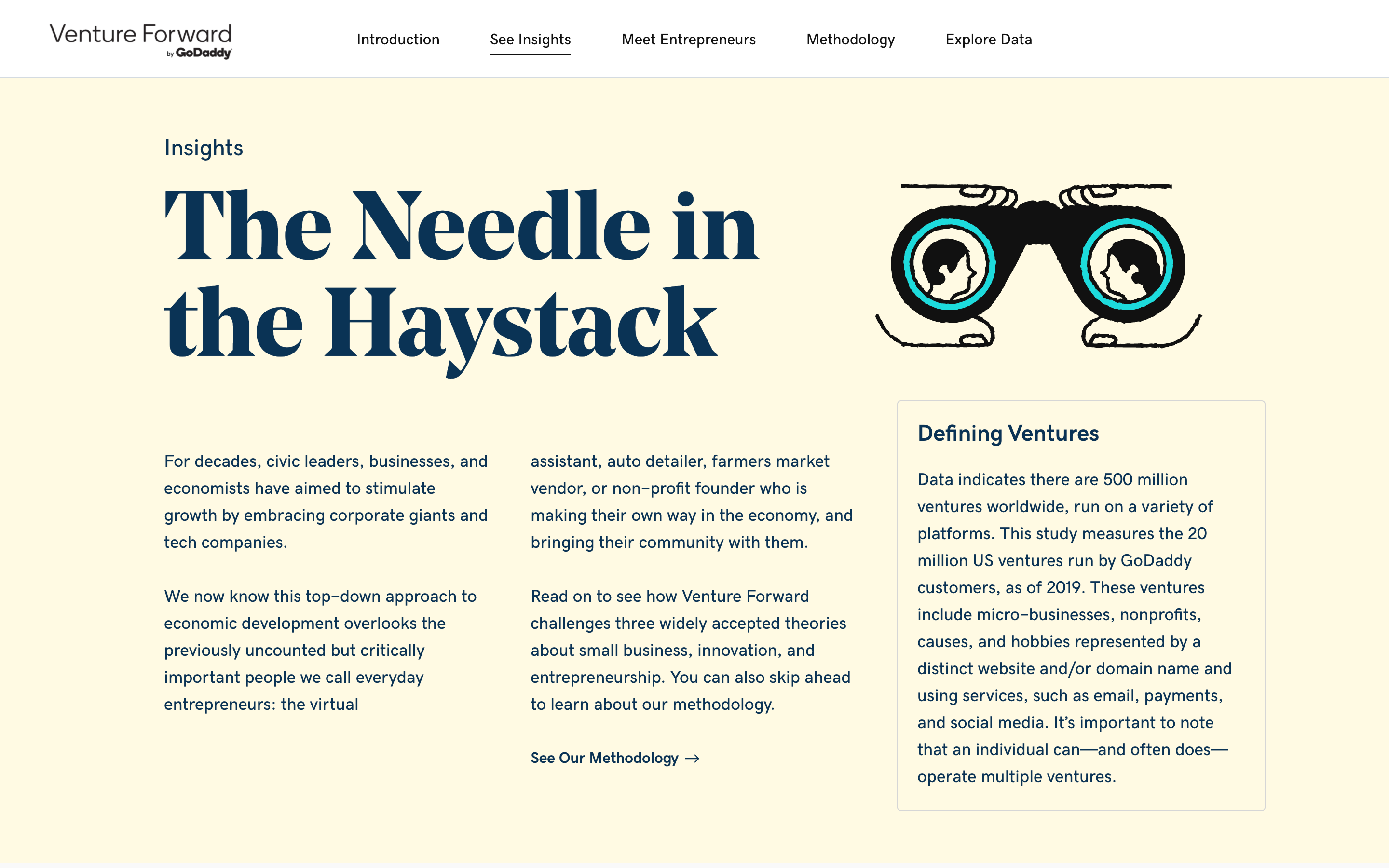 Venture Forward Landing Page