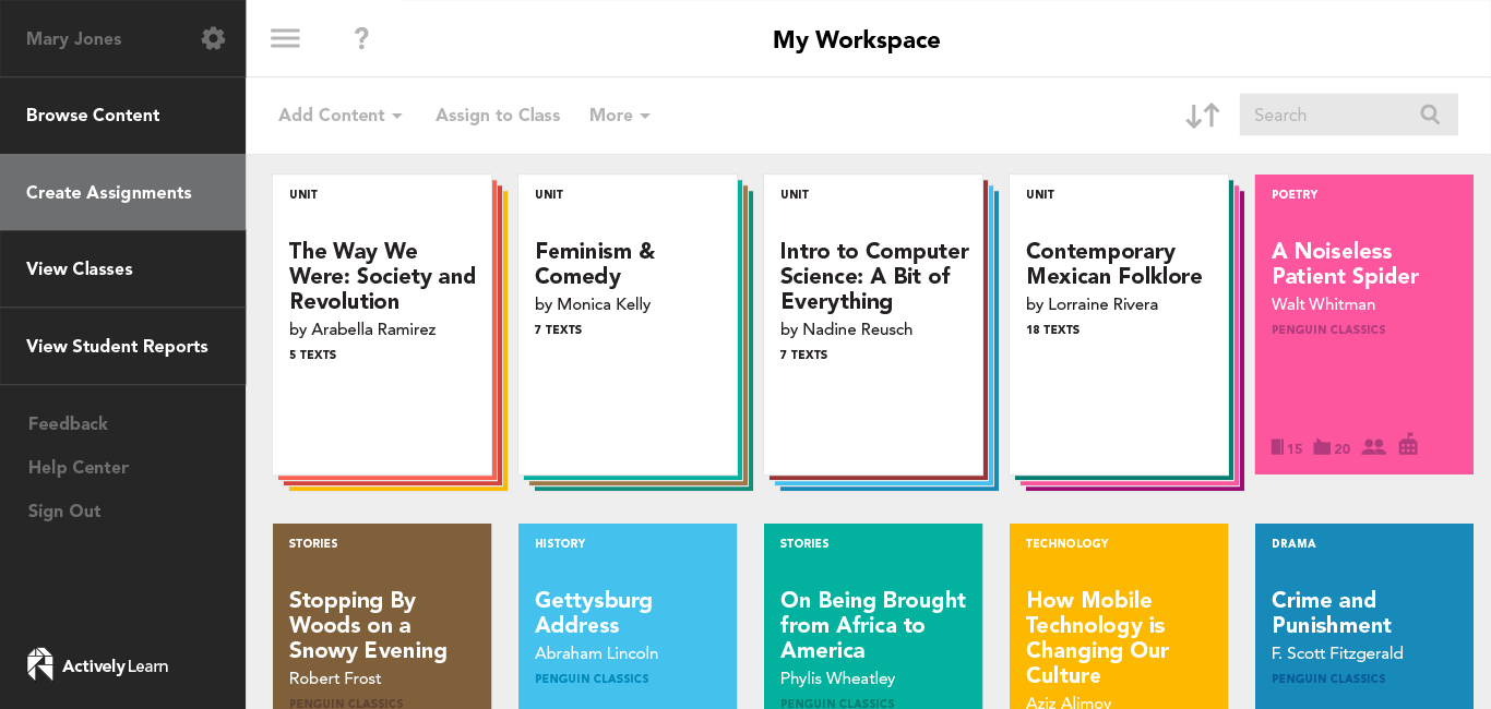 Actively Learn Desktop View 1