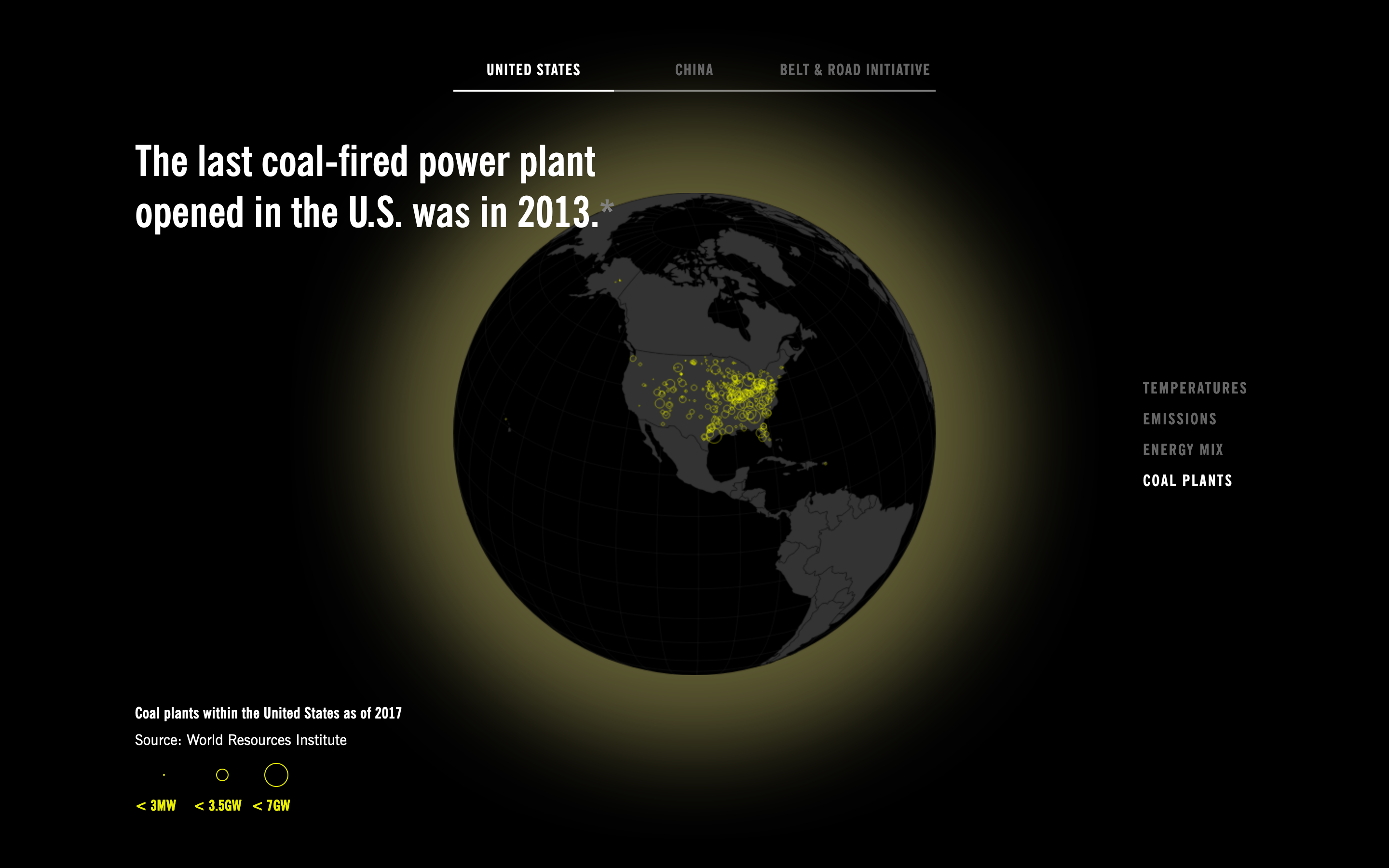 Rebuilding U.S. - China Climate Cooperation: Coal Plants Globe View 1