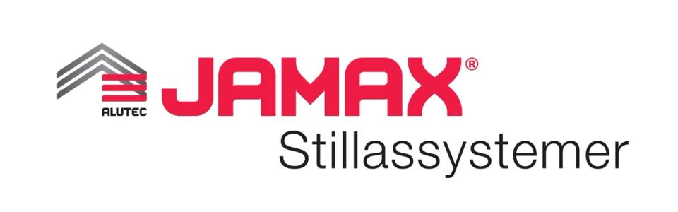 JAMAX Stillassystemer logo with an ALUTEC icon.
