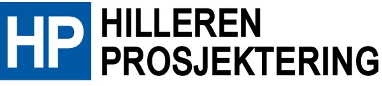 Logo: "HP" in a blue square next to "HILLEREN PROSJEKTERING".