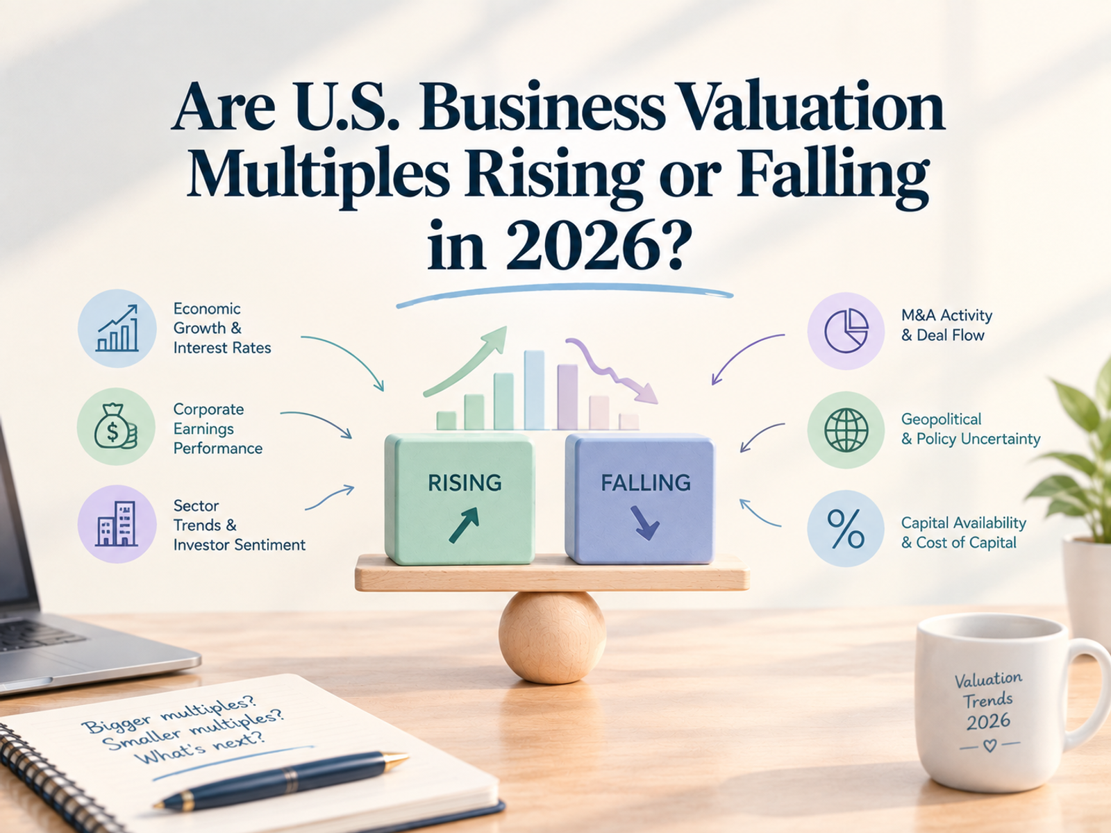 Are U.S. Business Valuation Multiples Rising or Falling in 2026?