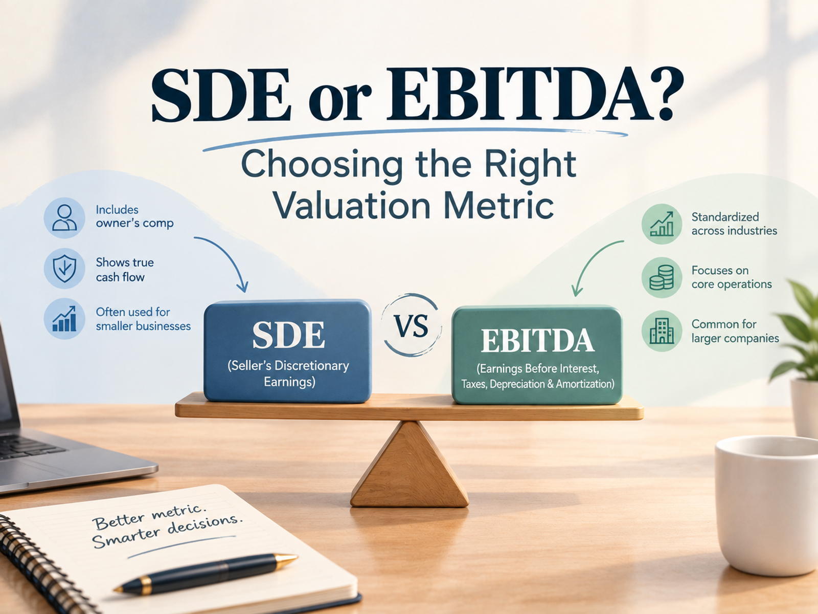 SDE or EBITDA? Choosing the Right Valuation Metric