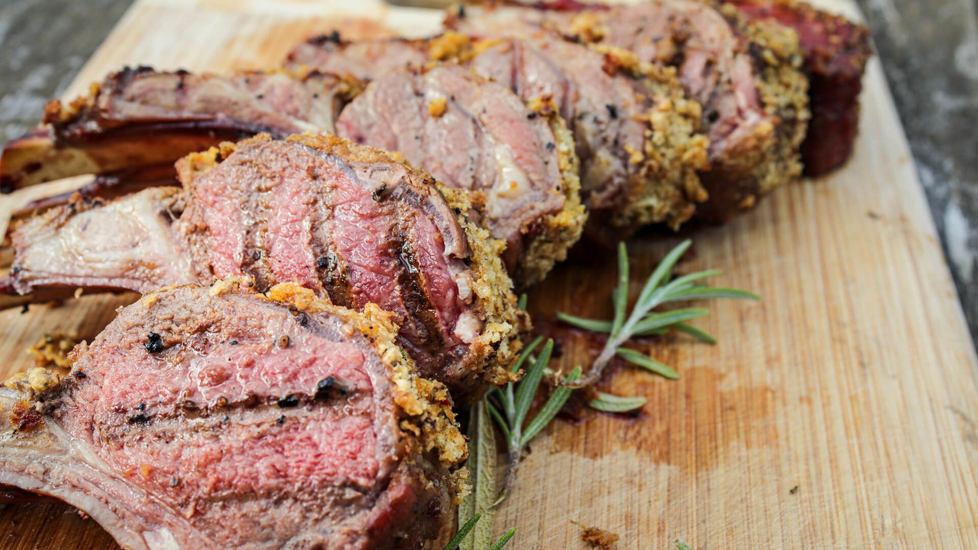 Mustard and Herb Crumbed Rack of Lamb