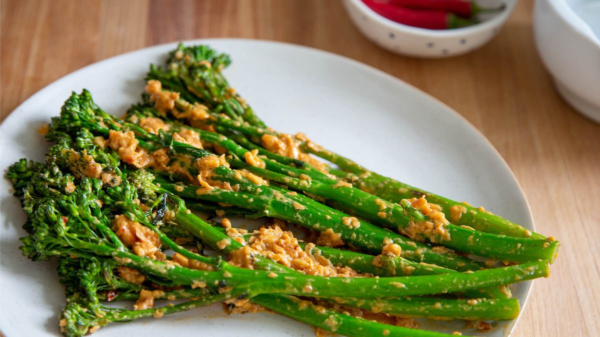 Broccolini in ‘Cheats’ Satay Sauce Recipe Beef + Lamb New Zealand