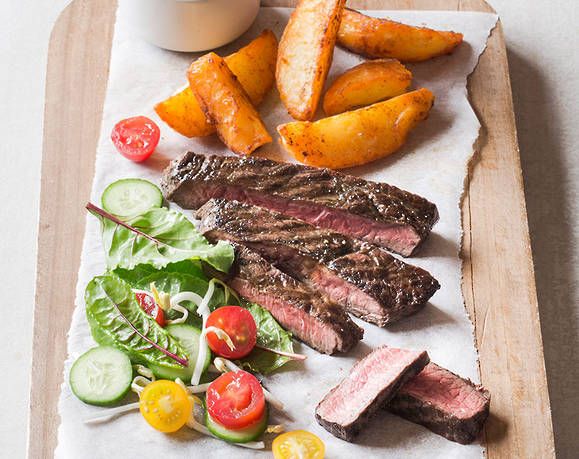 Steak and Wedges with Homemade Vegetable Sauce Recipe | Beef + Lamb New ...