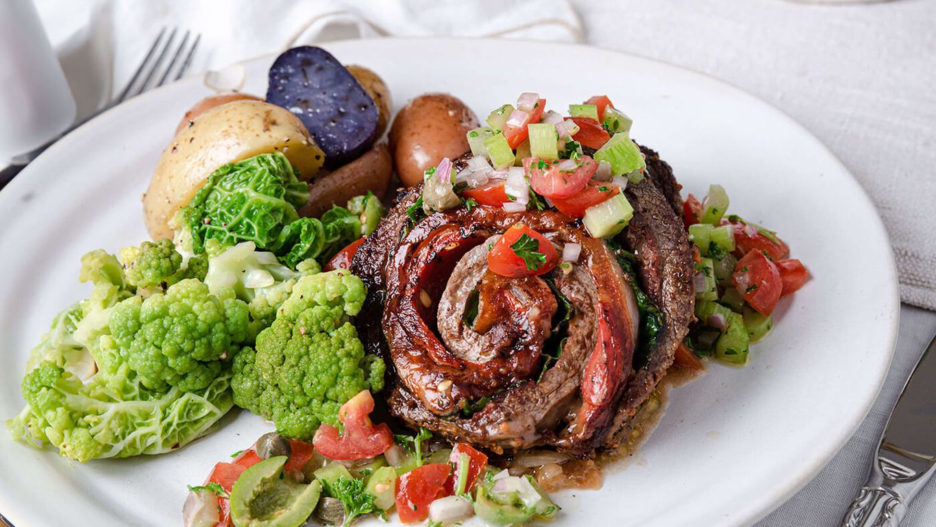 Prosciutto and Provolone Stuffed Flank Steak Recipe Beef + Lamb New