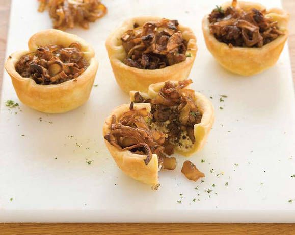 Beef, goat's cheese and onion tarts Recipe | Beef + Lamb New Zealand