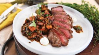 Sirloin Steak with Puy Lentil and Puffed Barley Risotto Recipe | Beef ...