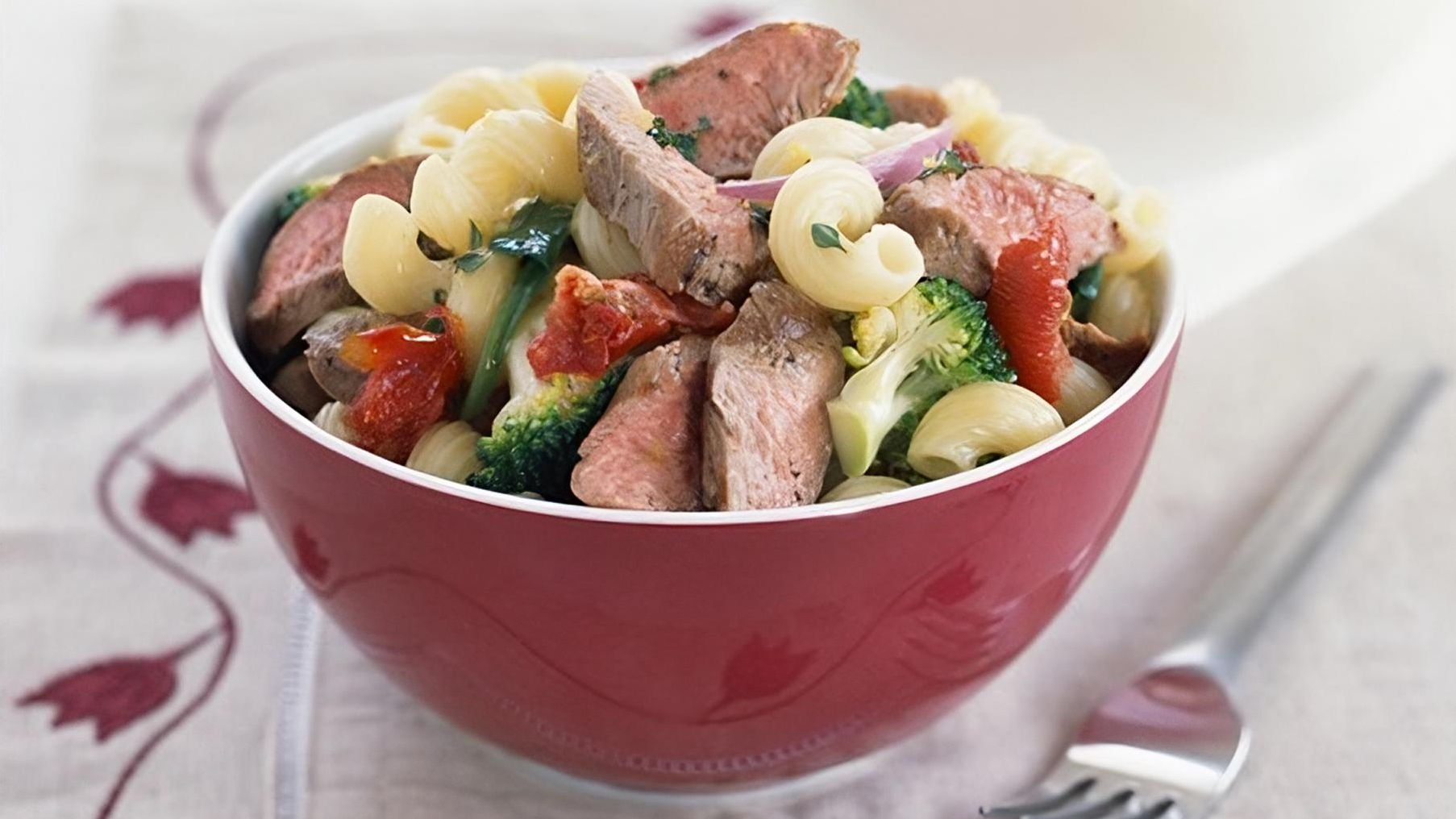 Lamb with sundried tomatoes and vegetable pasta Recipe | Beef + Lamb New Zealand