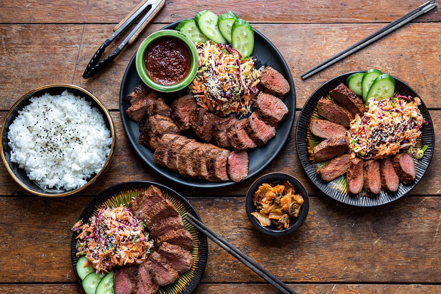 Gochujang lamb loin with kimchi slaw Recipe | Beef + Lamb New Zealand