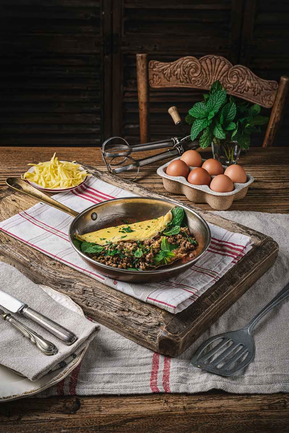 Herby omelette with lamb mince Recipe | Beef + Lamb New Zealand