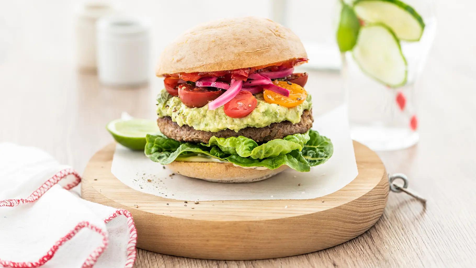 Gluten-free rainbow burger Recipe | Beef + Lamb New Zealand