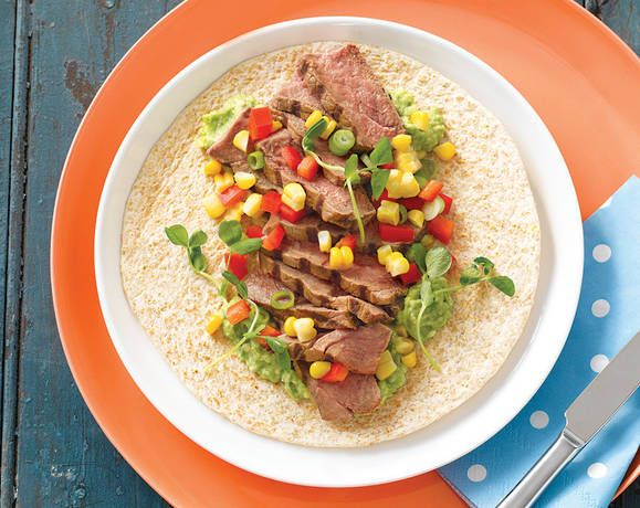 Barbecued rump steak wrap with corn salsa Recipe | Beef + Lamb New Zealand