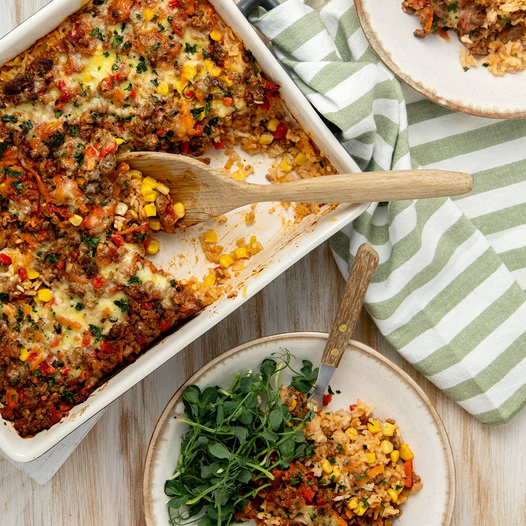 Beef taco rice bake Recipe | Beef + Lamb New Zealand