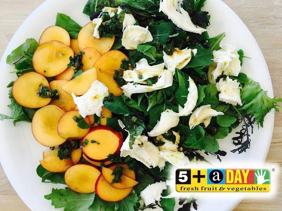 Nectarine Salad with Burrata and Chilli Mint Dressing Recipe | Beef + Lamb New Zealand