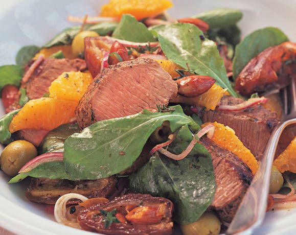 Salad of za’atar grilled lamb with dates and oranges Recipe | Beef + Lamb New Zealand