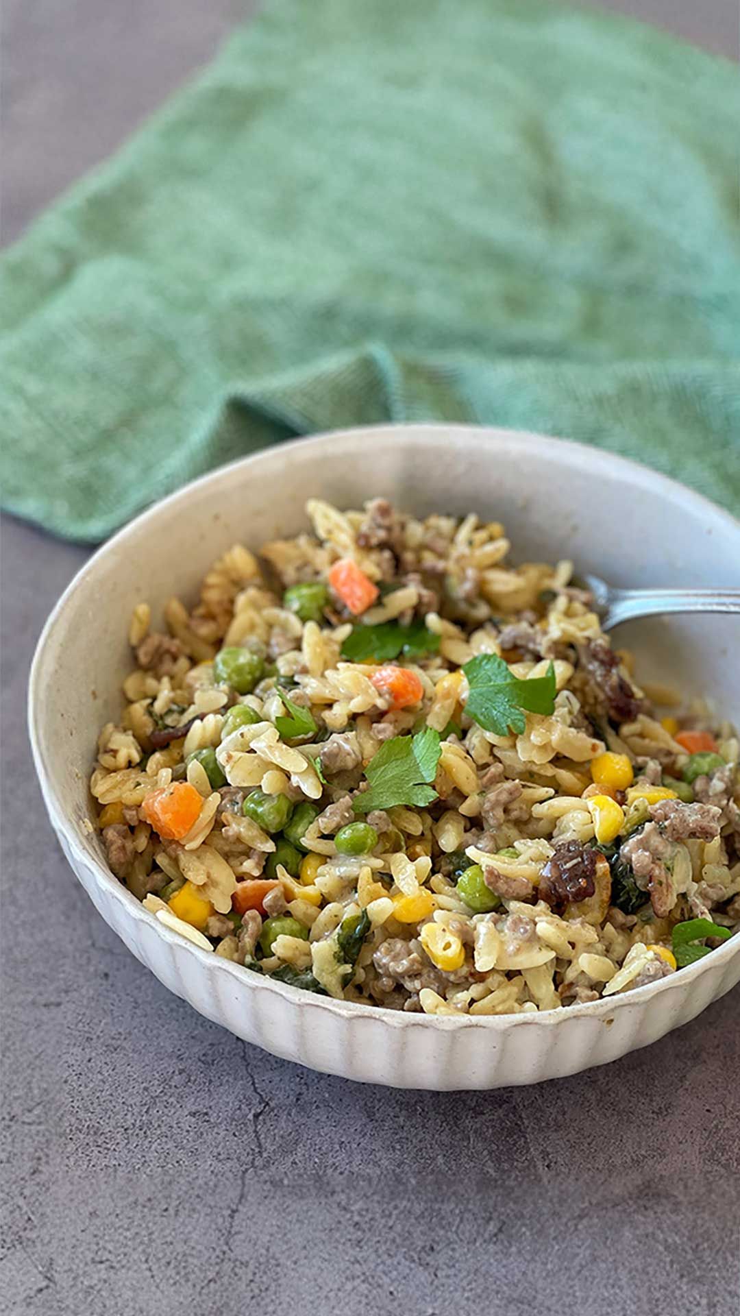 One pot beef mince and veggie orzo Recipe | Beef + Lamb New Zealand