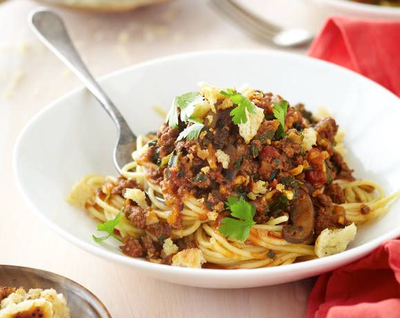 Ultimate spaghetti bolognese with ciabatta crumb Recipe | Beef + Lamb New Zealand