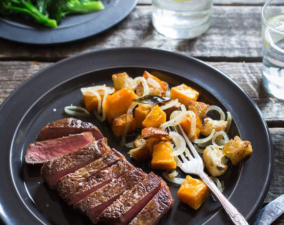 Steak and winter pumpkin panzanella Recipe | Beef + Lamb New Zealand