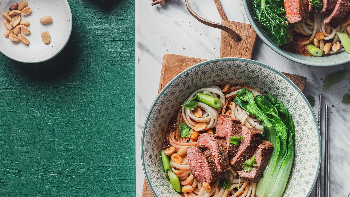 Dan Dan noodles with lamb loin fillets Recipe | Beef + Lamb New Zealand