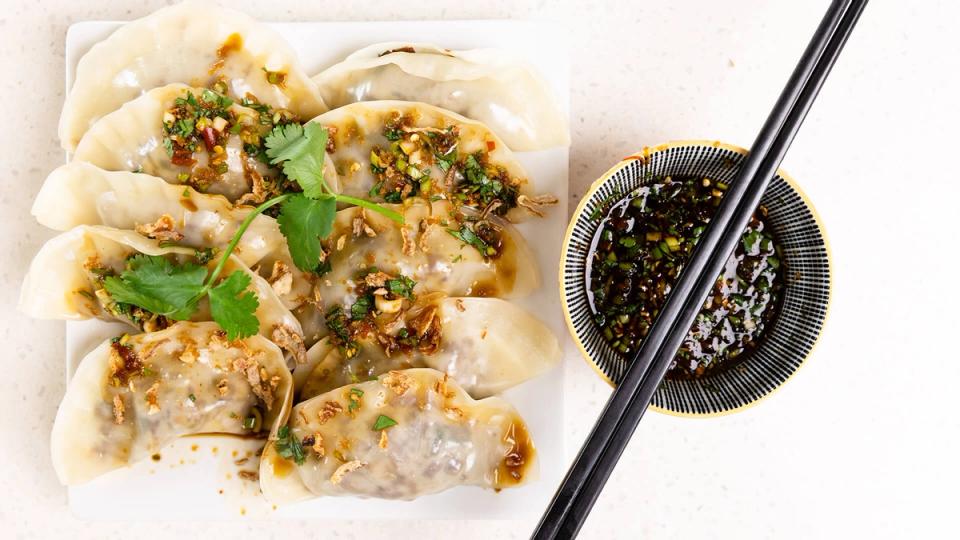 Leftover Brisket Dumplings with a Dipping Sauce Recipe Beef + Lamb