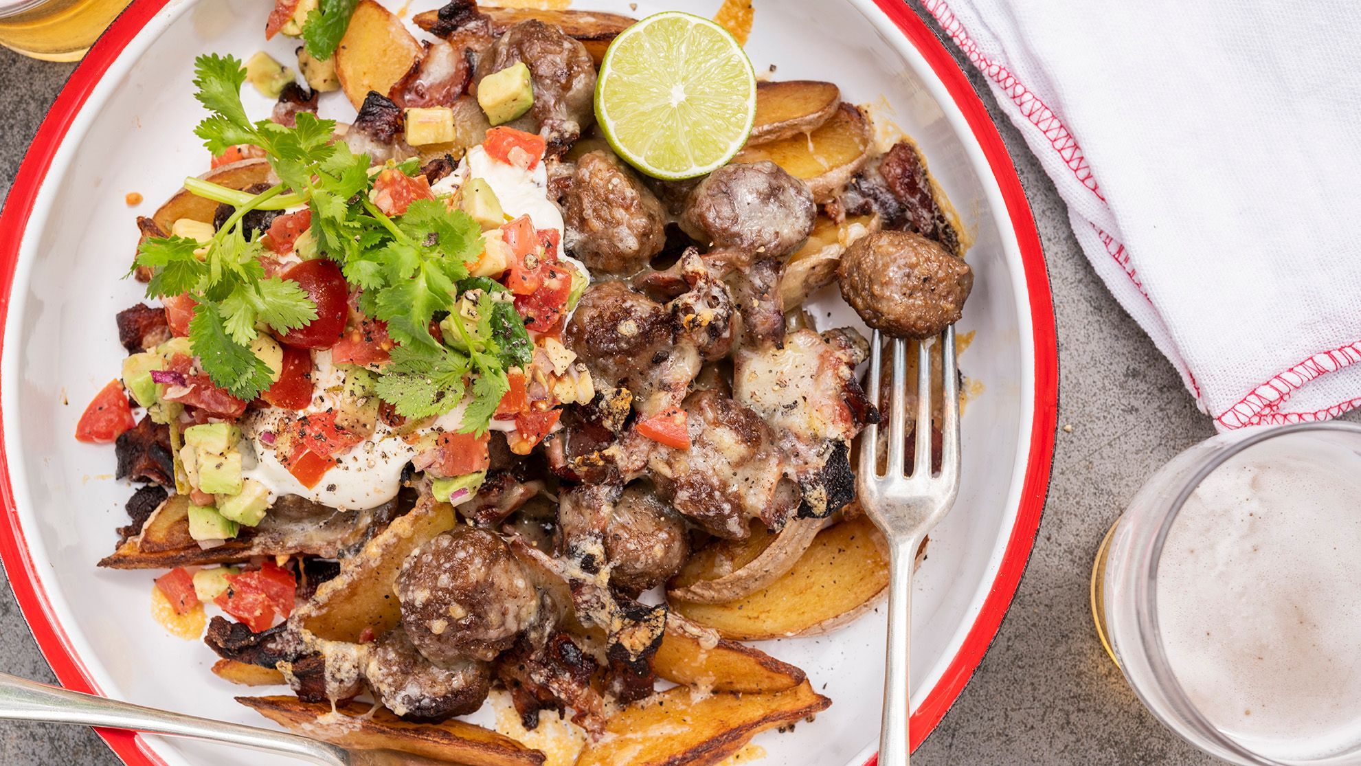 Mexican loaded wedges and meatballs Recipe | Beef + Lamb New Zealand