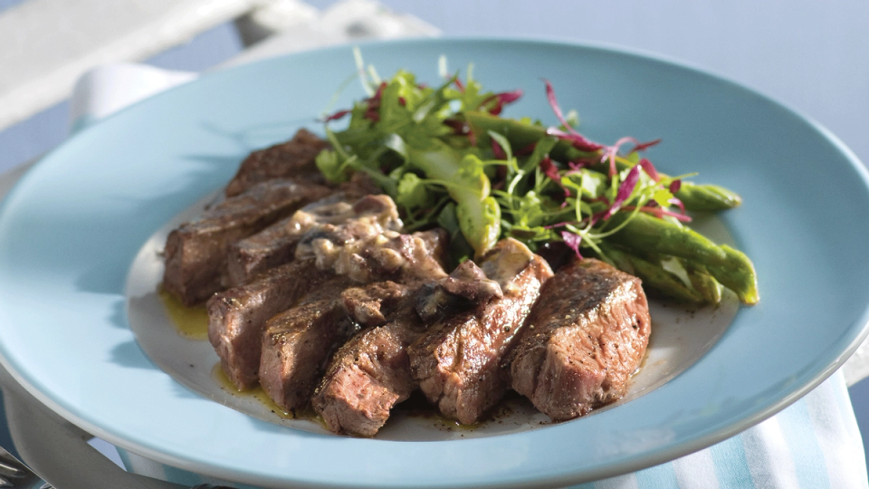 Barbecued Steak with Black Olive Tapenade Butter Recipe Beef + Lamb