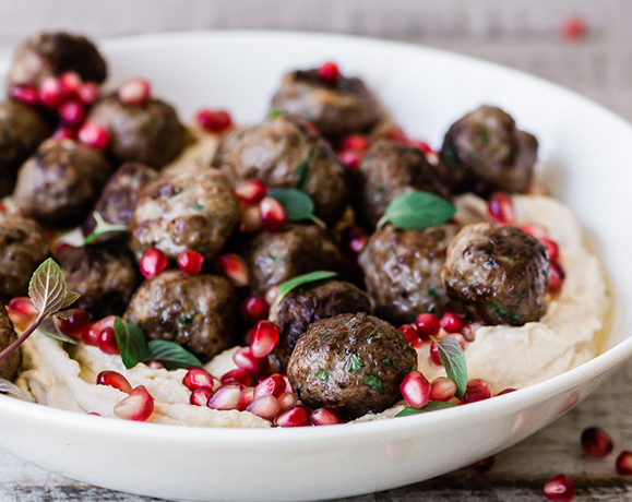 Lamb meatballs with hummus Recipe | Beef + Lamb New Zealand