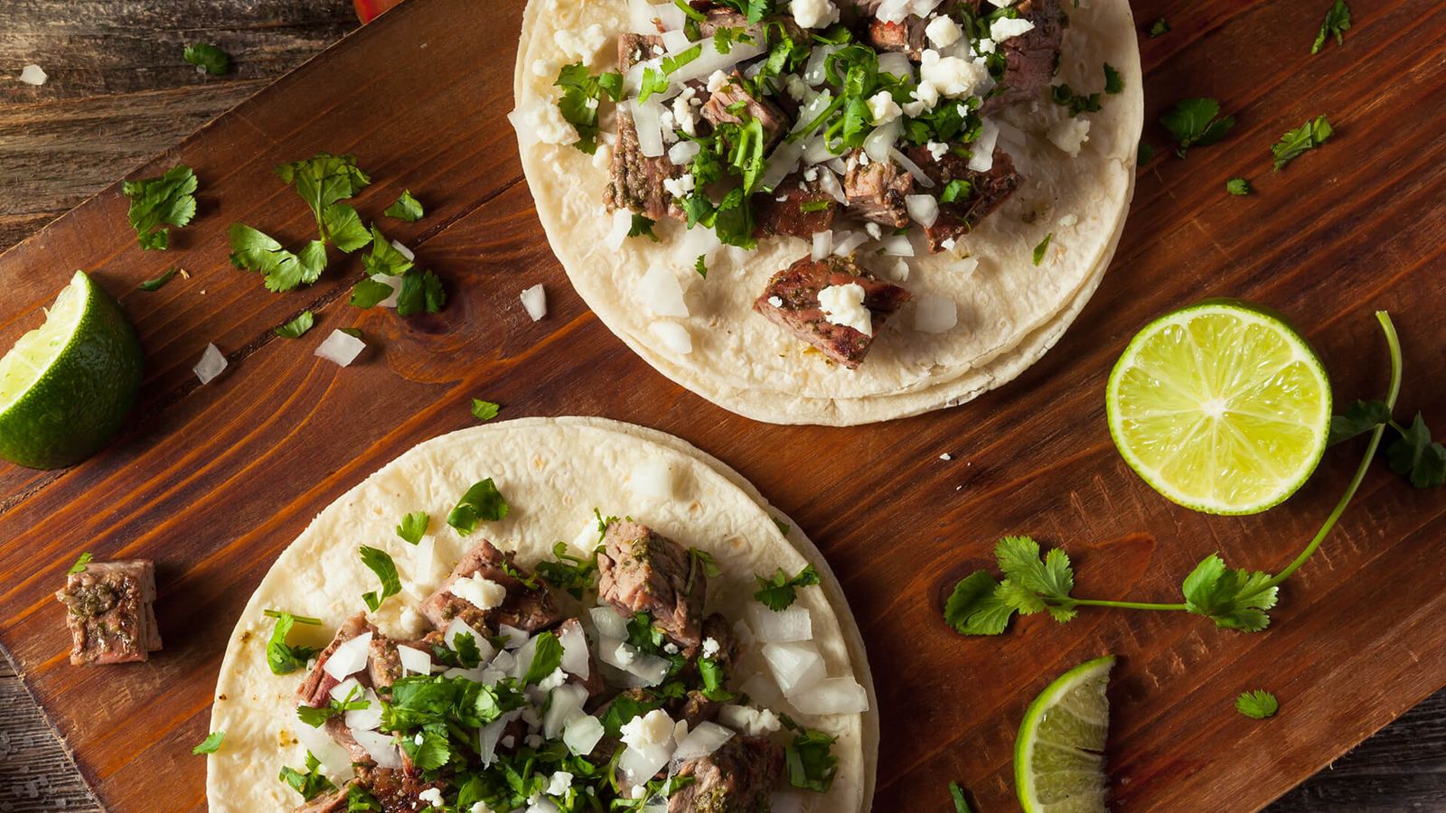 Mexican Steak Soft Tacos with Chimichurri & Buffalo Cheese Recipe ...