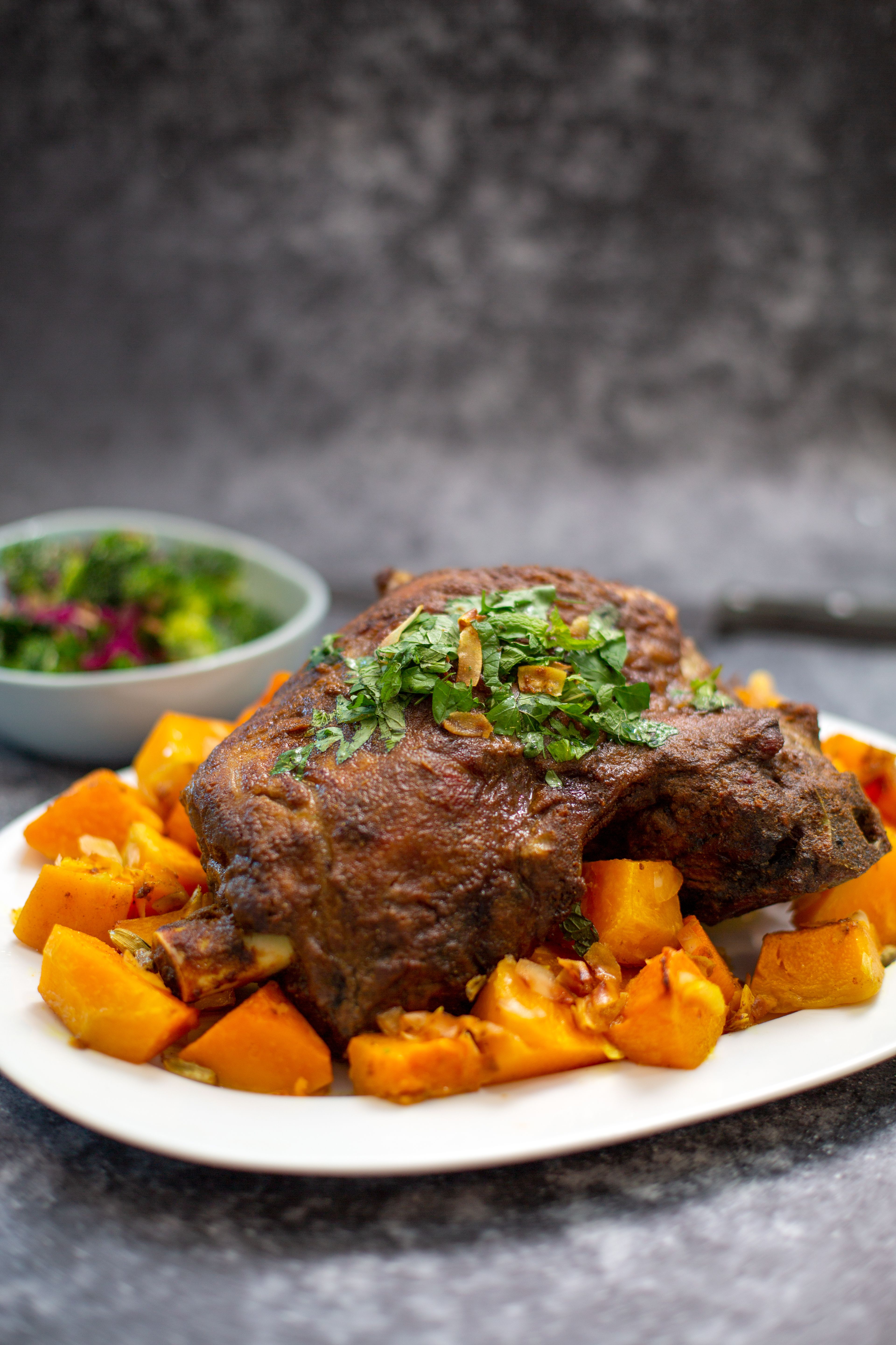 Devilled lamb with baked spiced pumpkin Recipe | Beef + Lamb New Zealand