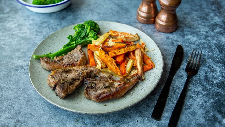 Balsamic Glazed Lamb Chops with Roasted Vegetables Recipe Beef + Lamb New Zealand