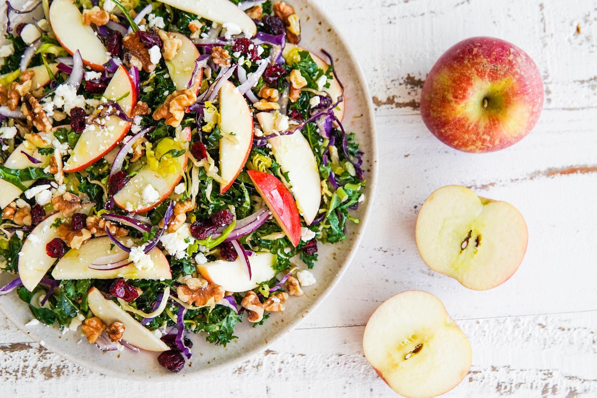 Apple, Brussels sprouts, and kale salad Recipe | Beef + Lamb New Zealand